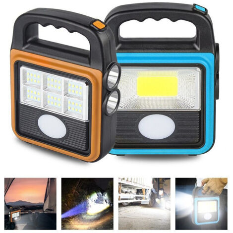 TRADE SHOP - Torcia Solare Portatile Multifunzione Ricaricabile Lanterna Da Campeggio Ip65 -