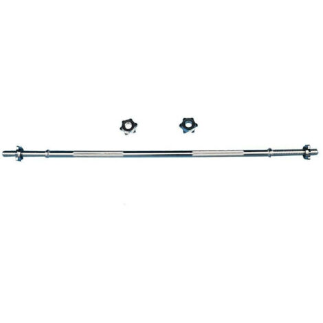 TRADE SHOP - Bilanciere Manubrio In Metallo Barra Per Sollevamento Pesi Da 1,2 Mt Con Collari -