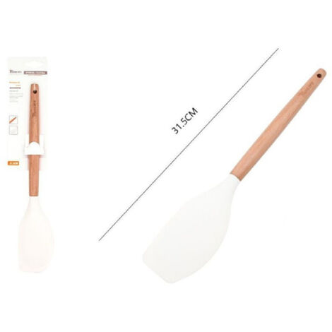 Kaela - Spatola In Silicone Manico Legno Utensile Cucina Dolci Pasticceria 31.5cm 50868 - (1/2)