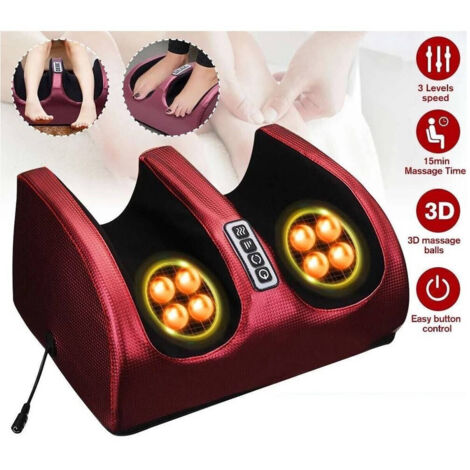 TRADE SHOP - Massaggiatore Elettrico Shiatsu Plantare Piedi Polpacci Con Riscaldamento 16109 -