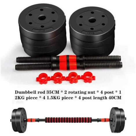 Set di Manubri 2 in 1, 20KG(2x10KG), Manubri Palestra Regolabili, Set Dischi Pesi, Set per Adulti Uomini Donne per Palestra, Fitness, Allenamento