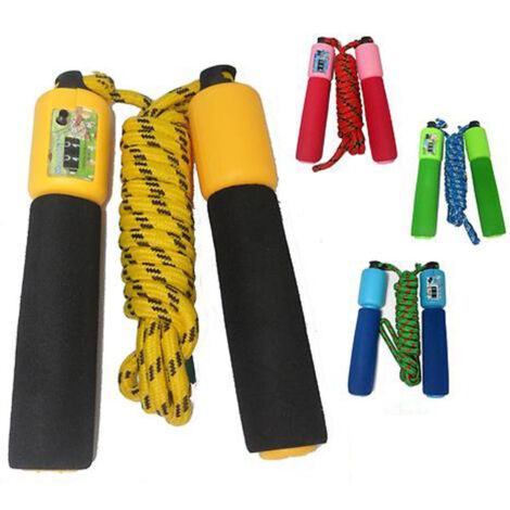 TRADE SHOP - Corda Per Saltare Con Contatore Digitale Display Conta Salti Fitness Sport -