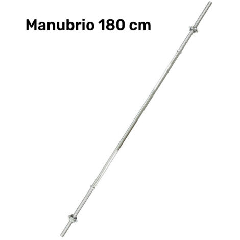 Bilanciere Olimpico TrainHard 175 Cm – Acciaio Massiccio Cromato 30 Mm – Portata Max 300 Kg – Per Palestra E Casa