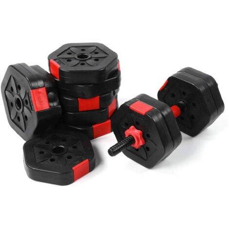TRADE SHOP - Set Manubri Bilanciere Con Biella Regolabili 25kg Allenamento Corpo Palestra Casa -