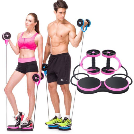 TRADE SHOP - Roller Multifunzione Estensore Addominali Pettorali Glutei Cosce Fitness -