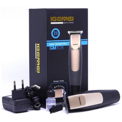 MaxTech - Taglia Barba Trimmer Capelli Professionale Batteria Ricaricabile Cordless Gm-828 -