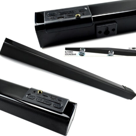 TRADE SHOP - Soundbar Barra Audio Bluetooth Wireless 5wx2 Ricaricabile Telecomando Q-yx801 -