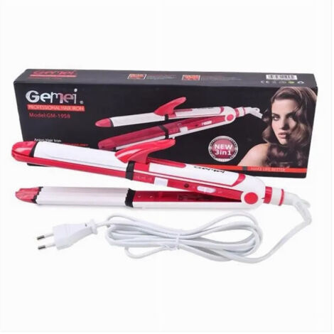 MaxTech - Piastra Capelli Ferro Arricciacapelli Professionale Multistyler 3 In 1 Gm-1958 - (1/5)