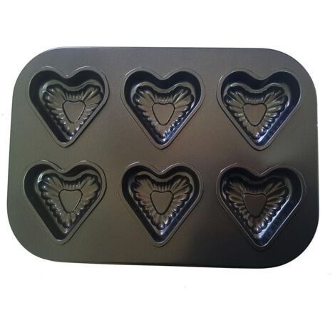 Trabag Stampo Da Forno A Cuore In Alluminio – 20 Cm – Antiaderente, Teglia Per Dolci, Muffin E Brownies
