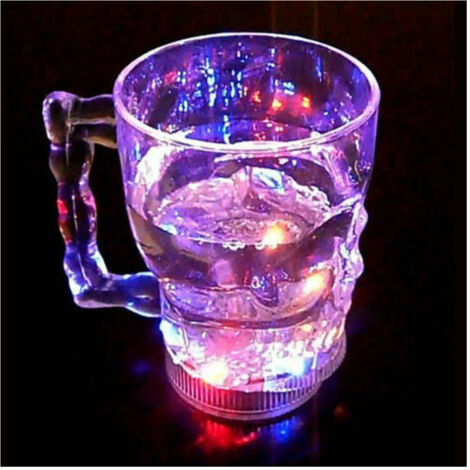 TRADE SHOP - Tazza Cambia Colore Versando Liquido Luce A Led Induzione Per Party Drink 400ml -