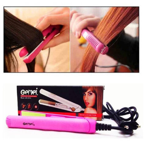 MaxTech - Mini Piastra Per Capelli In Ceramica Portatile Viaggio Comoda Borsa 150° Gm-2923 -