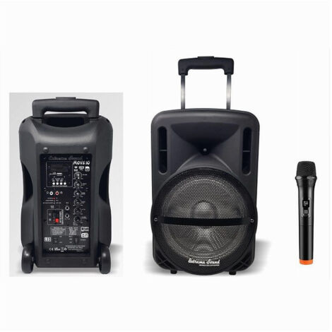 TRADE SHOP - Cassa Audio A Batteria Ricaricabile Trolley Woofer 10" Usb Extreme Sound Move 10 -