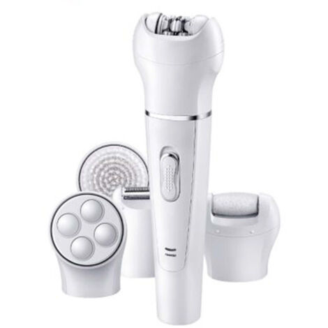 TrAdE Shop Traesio - Epilatore Spazzola Massaggiante Depilatore Elimina Calli 5 In 1 Browns Bs-2199 - (1/4)