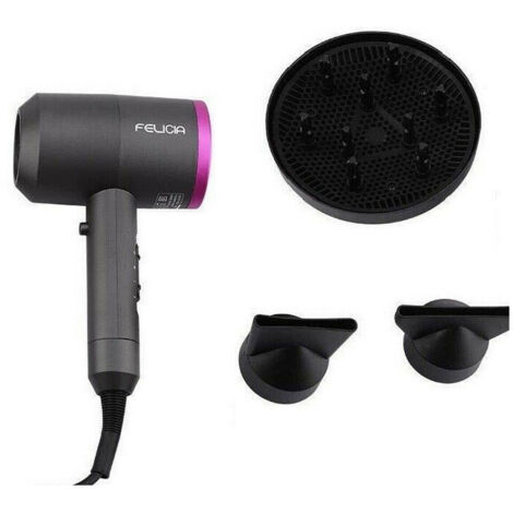 TRADE SHOP - Asciugacapelli Phon Professionale 1100w Diffusore 2 Beccucci Felicia Accessori -