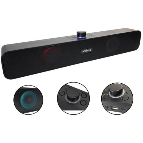 TRADE SHOP - Soundbar Senza Fili Bluetooth Tv Altoparlante Stereo Fm Aux Home Theater Ab-d387 -
