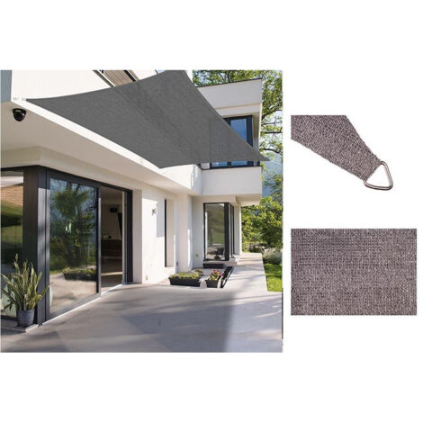 TrAdE Shop Traesio - Tenda Vela Ombreggiante Parasole Da Esterno Terrazze Giardino Patio Quadrata 5 X 5 Mt Beige 89051265