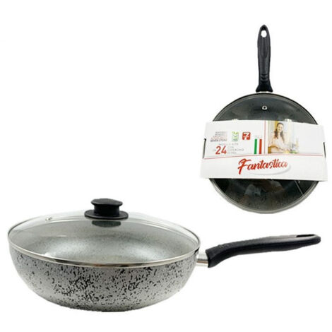 Padella antiaderente cm 20 con manico staccabile (anche per Induzione) – Swiss Diamond – Coltelleria Gianola