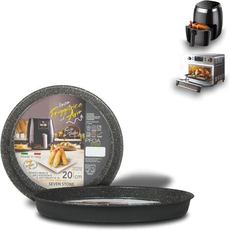 Tortiera rotonda da 20 cm, con base fissa antiaderente, adatta per frigorifero e freezer, profonda 20 cm