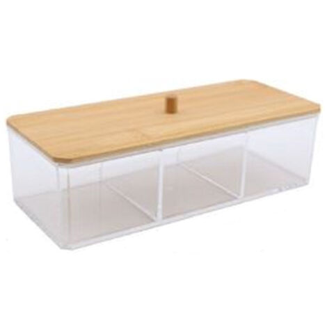 Craft County Organizer In Plastica Trasparente 6 Scomparti Con Coperchio Ribaltabile - Porta Perline E Gioielli