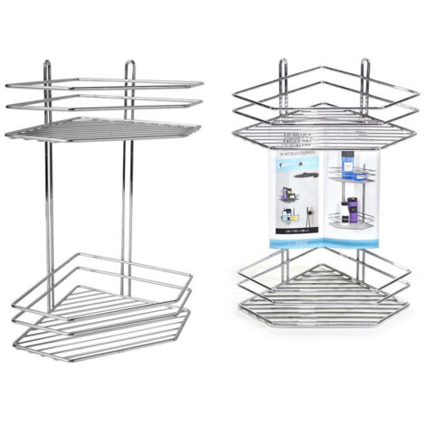 BAORELST Mensola Angolare Per Doccia Cromata | Ripiano Da Parete In Acciaio Inox SUS 304, Organizzatore Da Bagno, Porta Shampoo, Resistente E Antiruggine