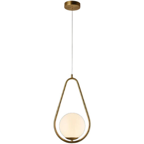 Lampadario A Sospensione Kovalmax Con 7 Sfere G9 – Metallo Bronzo E Diffusori Bianco Satinato, Luce Diffusa, Altezza Regolabile, Per Soggiorno E Cucina