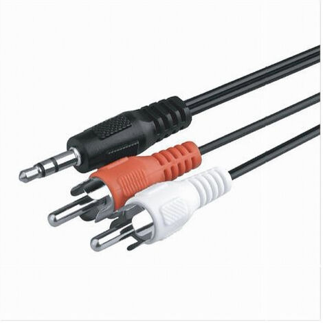 MaxTech - Cavo 5m Audio Da Jack 3,5mm Aux A 2 Rca Maschio Doppio Y Stereo 5 Mt Aux-r5.0m - (1/3)