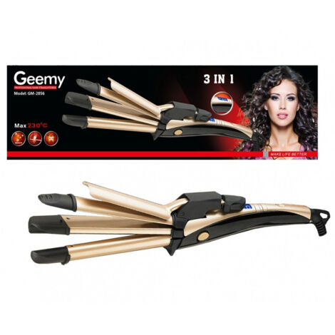 TRADE SHOP - Piastra Ferro Arricciacapelli Professionale 3in1 Per Capelli Lisci Mossi Gm-2856 -