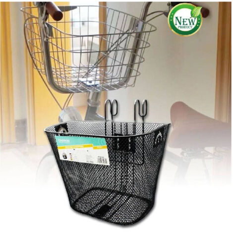 Linq - Cestino Portapacchi Shopping Anteriore Manubrio Per Bicicletta Bici Nero Zx-9931 - (1/3)