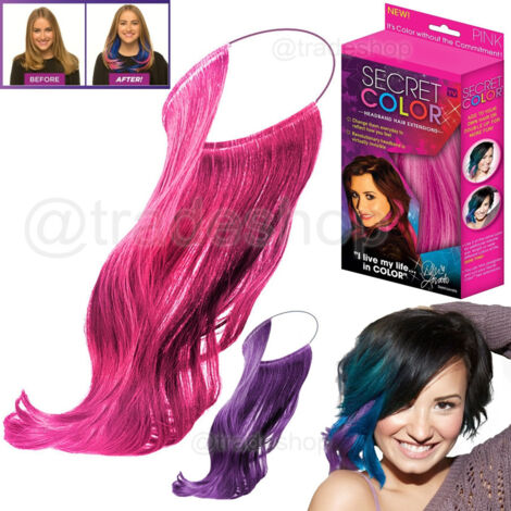 TRADE SHOP - Secret Color Colorata Extension Effetto Meches Per Capelli Fucsia Rosa Nero Blu - Rosa