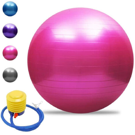 TRADE SHOP - Palla Da Fitness Yoga Ginnastica Con Pompa Per Pilates Esercizi Allenamento 85cm - Rosa