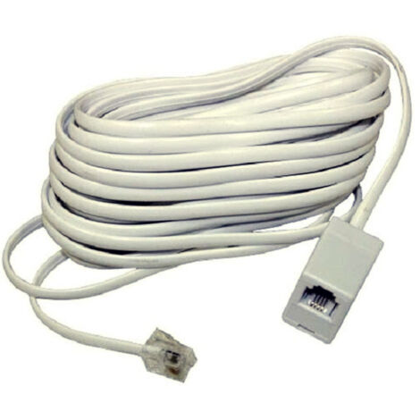 TRADE SHOP - Prolunga Cavo Telefono 5mt Filo Telefonico Rj11 6p4c Maschio Femmina Modem Adsl -