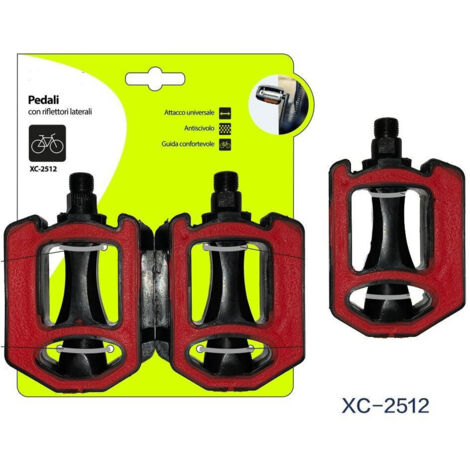TRADE SHOP - Coppia Pedali Per Bicicletta Con Riflettori Laterali Attacco Universale Xc-2512 - (1/5)