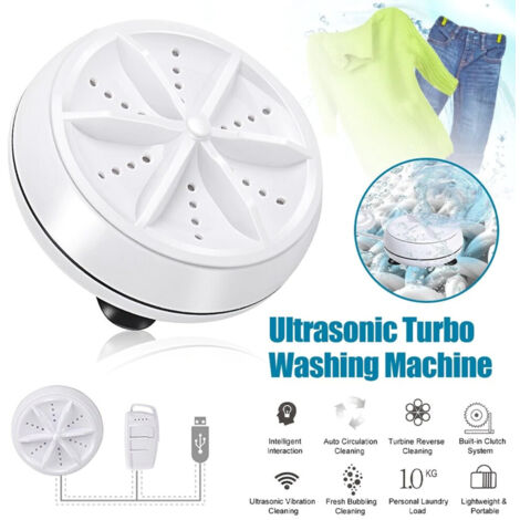 TRADE SHOP - Mini Lavatrice Ad Ultrasuoni Portatile Usb Lavaggio Con Turbine Da Viaggio Barca -