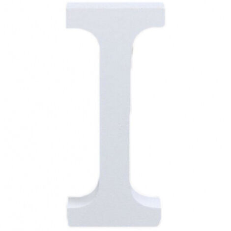 TRADE SHOP - Lettera I In Legno Bianco 11cm Decorazione Confettata Matrimoni Promessa Wedding -