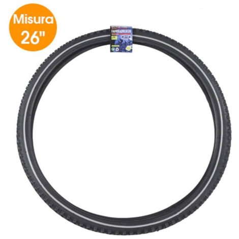 TRADE SHOP - Pneumatico Per Bicicletta Mtb Riflettente 26 1,75 Con Battistrada Bici Ruota - (1/2)