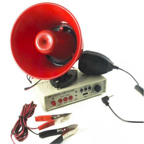 TrAdE Shop Traesio - Megafono Altoparlante Microfono Auto 12v Amplificatore Registratore Ca 150u -