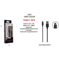 TRADE SHOP - Cavo Simply Colour Per Smartphone 5volt - 2000ma Lunghezza 1,5mt Maxtech F-s010 -