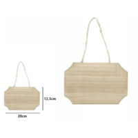 TRADE SHOP - Decorazione Legno Naturale Decoupage Appendere Con Corda Insegna 20x12.5cm 68101 -