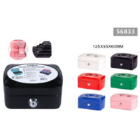 TRADE SHOP - Cassetta Portavalori Cassaforte Di Sicurezza In Metallo Chiavi 125x95x60mm 56833 -