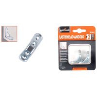 TRADE SHOP - Set 2pz Lastrina Ad Angolo 30x30mm Sostegno Staffa Angolare Con Viti Mobili 91211 -