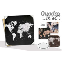 TRADE SHOP - Quadro Quadretto Decorativo 45x45x1,5cm Tela Su Legno Deluxe 4 Decori Ass 834790 -