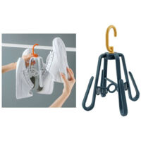 TRADE SHOP - Gruccia Per Scarpe Pieghevole Portascarpe Appendino Gancio Multifunzionale -