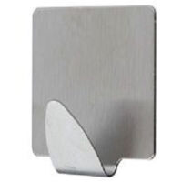 TRADE SHOP - Set 4 Pz Ganci Appendini Adesivi Parete Cucina Bagno Attaccapanni Quadrati 59663 -