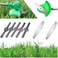 TRADE SHOP - Set 7 Pz Lame Di Ricambio Per Decespugliatore Tagliaerba A Batteria Art. 07393 -