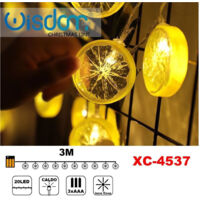 TRADE SHOP - Catena Luminosa Fette Agrume 20led Batteria Luce Calda Fissa Decorazioni Xc-4537 -