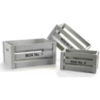 TRADE SHOP - Set 3 Cassette Box Scatole In Legno Decorate 16/14/10cm Colori Assortiti 763700 -