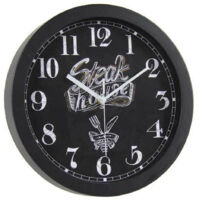 TRADE SHOP - Orologio 30x4x30cm Da Parete Bar Caffe Ristorante Moderno Nero Decori Ass 774621 -