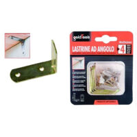 TRADE SHOP - Set 4 Pz Lastrina Lastrine Ad Angolo Forma L 40x20x2mm Con Viti Per Mobili 91217 -