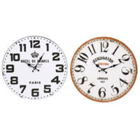 TRADE SHOP - Orologio Da Parete In Legno Rotondo Vintage Retro' Analogico Casa Cucina 218694 -