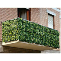TrAdE Shop Traesio - Siepe Artificiale Sintetica 1x3 Metri Rotolo Rete Foglie Edera Verde Per Balcone -